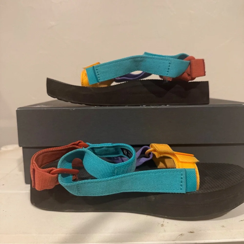 Teva Midform Universal Sandal‎ Womens 5 Multi Colorblock Good Platform 1090969